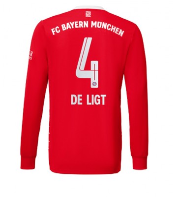 Bayern Munich Matthijs de Ligt #4 Hjemmedrakt 2022-23 Langermet